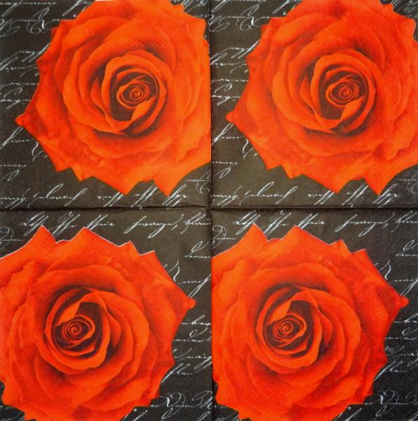 029 Rosen - 3-lagig (blau)